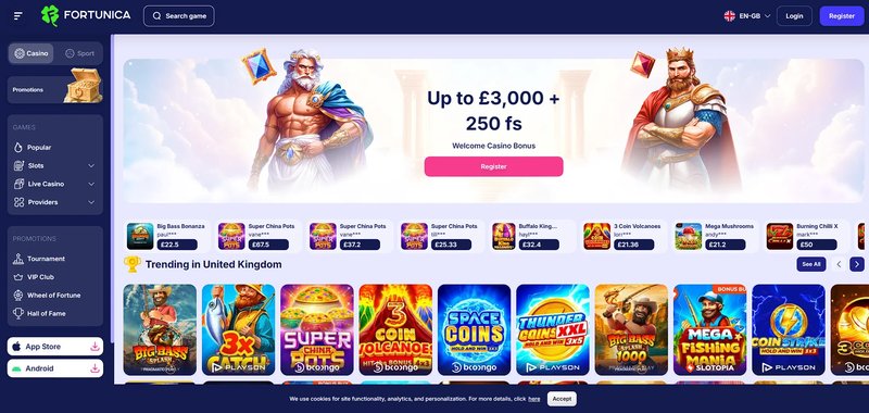 What’s the first thing you notice when you sign up at Fortunica Online Casino?, fortunica casino